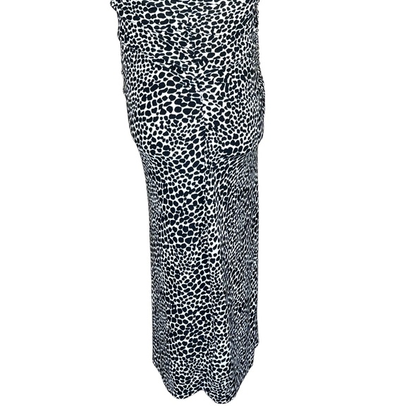 Norma Kamali Reptile Print Slinky Stretchy Body-con Dress With Ruching X… - Picture 7 of 16